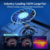 llano V12 Laptop Cooling Pad Gaming Laptop Cooler Stand with 55inch Powerful Turbo Fan Adjustable Speed Touch Control 3P