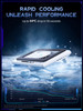 llano V12 Laptop Cooling Pad with 55 Turbofan HighSpeed Cooling for 1519 Inch Gaming Laptops Adjustable Speed Touch Cont