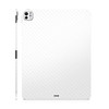 Carbon Fiber Skin Compatible with Apple iPad Pro 13 M4 2024 Solid White Premium 3M Vinyl Protective Wrap Decal Cover Eas