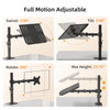 suptek Laptop Notebook Desk Mount Stand Adjustable Single Monitor Laptop Arm Mount with Ventilated Trayup to 17 inchHold