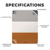 Skin Compatible with Apple iPad Pro 13 M4 2024 Neutral Stripes Premium 3M Vinyl Protective Wrap Decal Cover Easy to Appl