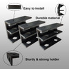 PIAOLGYI Under Desk Double Decker Laptop Holder Mount with Screw Under Desk Laptop Mount Bracket Add On Under Table Keyb