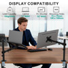 WALI Laptop Tray Desk Mount for 17inch Notebook Fully Adjustable Laptop Arm up to 22lbs Monitor Mount with Vented Coolin