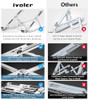 ivoler Laptop Stand Laptop Holder Riser Computer Tablet Stand 6 Angles Adjustable Aluminum Ergonomic Foldable Portable D
