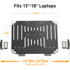 suptek Adjustable 13 to 18 inch Laptop VESA Arm Mount Tray for Monitor Arms and Stands Tray OnlyFits 75x75 100x100 mm VE