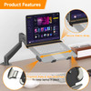 suptek Adjustable 13 to 18 inch Laptop VESA Arm Mount Tray for Monitor Arms and Stands Tray OnlyFits 75x75 100x100 mm VE