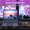 AICHESON Laptop Cooling Pad for 156 to 173 Inches PC Notebooks 5 Fans Computer Cooler Stands with Purple Lights Desk Chi