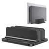 OMOTON Vertical Laptop Stand Updated Double Version Desktop Aluminum Mac Book Stand with Adjustable Dock Size Fits All M