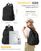 SEAFEW Black Backpack for School Women Girls Waterproof Bookbag Cute High School Backpack for Men Teen Boys Lightweight
