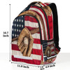 YPPAHHHH Vintage Ball Baseball American Flag Backpack for School Girls Boys Kids School Backpack Elementary Students Boo