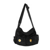 Canvas Messenger Bag Large Hobo Crossbody Bags with Multiple PocketsSchool Vintage Shoulder Laptop Bag for Women and Men
