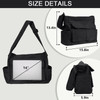 Canvas Messenger Bag Large Hobo Crossbody Bags with Multiple PocketsSchool Vintage Shoulder Laptop Bag for Women and Men