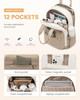 LOVEVOOK Laptop Backpack Purse for Women 156 Inch Travel Laptop Bag with USB Port Waterproof Work Teacher Nurse Computer