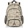 Vintage Paris Eiffel Tower School Backpack College School Bags Lightweight Laptop Backpack Bookbag Casual Daypack Rucksa