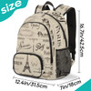 Vintage Paris Eiffel Tower School Backpack College School Bags Lightweight Laptop Backpack Bookbag Casual Daypack Rucksa