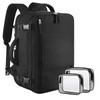 Sinaliy Large Travel Backpack for Women Men Expandable 40L Carry On Backpack 17 Inch Laptop Backpack College Bookbag Wat