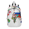 Bolaz Travel Backpack Laptop Backpack College Computer Bag Gift National Flag World Map for Men Women