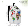 Bolaz Travel Backpack Laptop Backpack College Computer Bag Gift National Flag World Map for Men Women