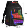 Periodic Table Backpacks for Girls Boys Chemistry Elements Travel Backpack Laptop Backpack Waterproof School Backpack Bo