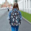 Laptop Backpack with Chest Strap Astronauts and Space Motifs School Backpack Travel Hiking Backpack for Boys Girls Teen