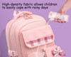 5Pcs Blue Backpack for School Girls Kawaii Elementary School Bookbag for Kids Cute Plaid Girls Daypacks for Students Tee
