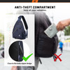 SKYSPER Sling Laptop Bag Up to 13 Inch 18L Crossbody Sling Backpack Travel Shoulder Bag Hiking Daypack for Men WomenNavy
