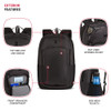 SwissGear MetroEdge Laptop Backpack Laptop Bag Fits Most 16Inch Laptops Commuter Friendly Trolley Sleeve Ideal for Work