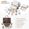 Shrrie Vegan Leather Laptop Backpack for Women 156 inch Work Backpack Fashion Travel Backpack Purse for Travel College W