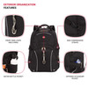 SwissGear 3258 Laptop Backpack Fits Most 17 Inch Laptops Secure Computer Sleeve for Travel Work School Mens and Womens B