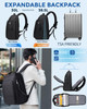 Fenreegeer 17 Inch Travel Laptop Backpack Water Resistant Expandable Mens Computer Backpack for Men Black Laptop Bag wit