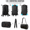 GFAVOR Canvas Travel Backpack for Men 40L Large Airline Approved Carry On Backpack Fits 173 Laptop Convertible to Should
