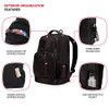 SwissGear 5698 Laptop Backpack Ideal for Commuting Work Travel College and School Fits 16 Inch Laptop Notebook Black