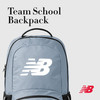 New Balance Laptop Backpack Team Travel Sports Gym Bag for Men and Women Grey 18 Inch