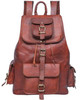 ANUENT 20 Vintage Leather Backpack for Men and Women Dark Brown Laptop and Travel Bag Large Rucksack and Knapsack Perfec