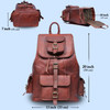 ANUENT 20 Vintage Leather Backpack for Men and Women Dark Brown Laptop and Travel Bag Large Rucksack and Knapsack Perfec