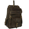Satchel And Fable Vintage Full Grain 21 Inch Leather Laptop Large Backpack Casual Bookbag Daypack Camping Travel Rucksac