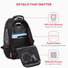 SwissGear 1900 ScanSmart 17 Laptop Backpack GreyBlack Reflective Tech Backpack with ScanSmart Compartment Multiple Organ