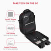 SwissGear Travel Tech Elite Laptop Backpack Fits Laptops up to 16 ScanSmart TSAFriendly Backpack with USB Port Shoe Comp