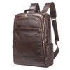 Mens Vintage Leather Backpack Classic 156 Inch Genuine Leather Laptop Backpack Business Travel Office Daypack BagDark Br