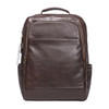 Mens Vintage Leather Backpack Classic 156 Inch Genuine Leather Laptop Backpack Business Travel Office Daypack BagDark Br