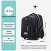 WMHYLYH Waterproof Rolling Backpack for Women and Men Laptop Backpack with Wheels for Adults Carry on Backpack with Larg