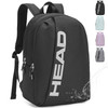 HEAD Waterproof Sports Gym Backpack for Women Men Large Casual Daypack Travel Backpacks for CollegeWeekender OvernightWo