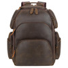 TIDING Vintage Full Grain Leather 16 Inch Laptop Backpack for Men Multi Pockets Travel Rucksack Weekend Business Daypack