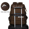 TIDING Mens Vintage Leather 156 Laptop Backpack Multi Pockets Travel Rucksack Business Overnight Daypack