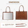 LOVEVOOK Laptop Tote Bag for Women 156 Inch Large Capacity Vintage Leather Work Computer Bag Business Casual Shoulder Ha