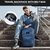 Maelstrom Travel Backpack for Men Women 35L Carry on Backpack for Traveling on Airplanewith Belt BagShoe CompartmentWate