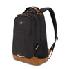 SwissGear 5505 Cecil 16 Laptop Backpack Black CanvasBrown Daily Laptop Bag with Gear Attachment Options Multiple Organiz