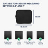 kwmobile Fabric Protective Cover Compatible with 687 eReader Cover Fabric Cover for eReader with Zip Black