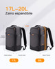 Inateck 1720L Expandable Carry on Travel Laptop Backpack for Airline Approved Splashresistant 3Way Cabin Luggage for Low