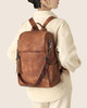 FADEON Leather Laptop Backpack for Women Designer 156 inch PU Laptop Bag Ladies Travel Computer Work Backpack Brown